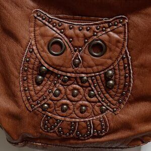 Faux Leather Studded Owl Purse (EUC)